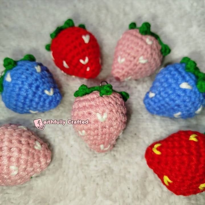 Stay juicy — handmade crochet keychains by Faith