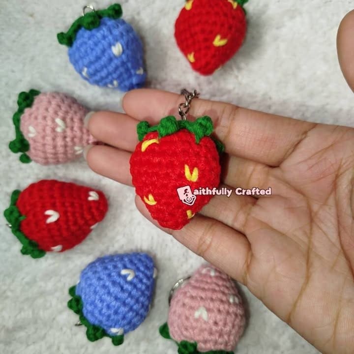A little sweetness goes a long way — handmade crochet keychains by Faith