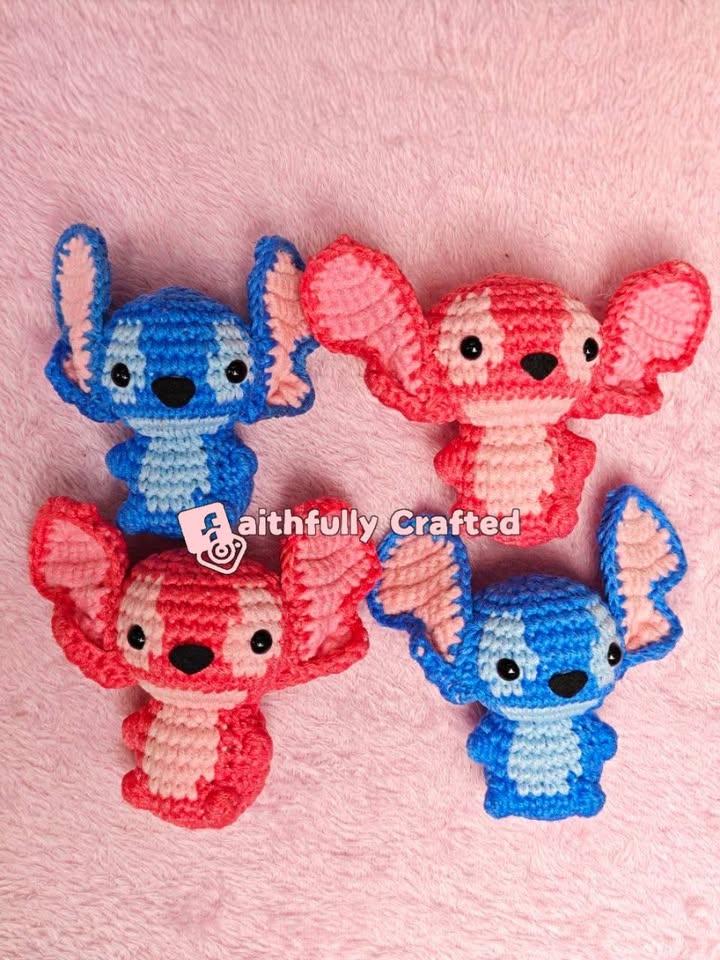 Been watching this movie and all I can say is &quot;wholesome&quot;
ANGEL x STITCH Core~

Get yours now!
#crochet #keychain #handmade