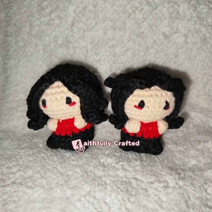 Girly Pop Doll Keychains — handmade crochet keychains by Faith