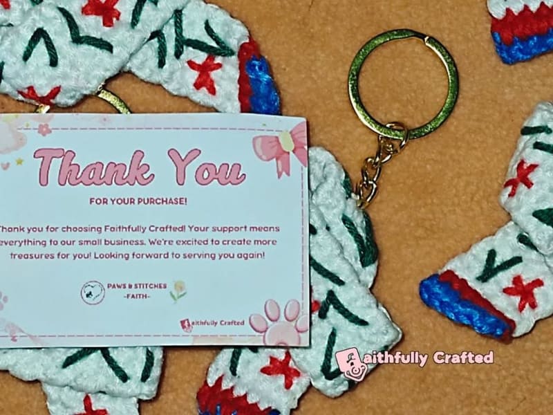 POV: You found the design — handmade crochet keychains by Faith