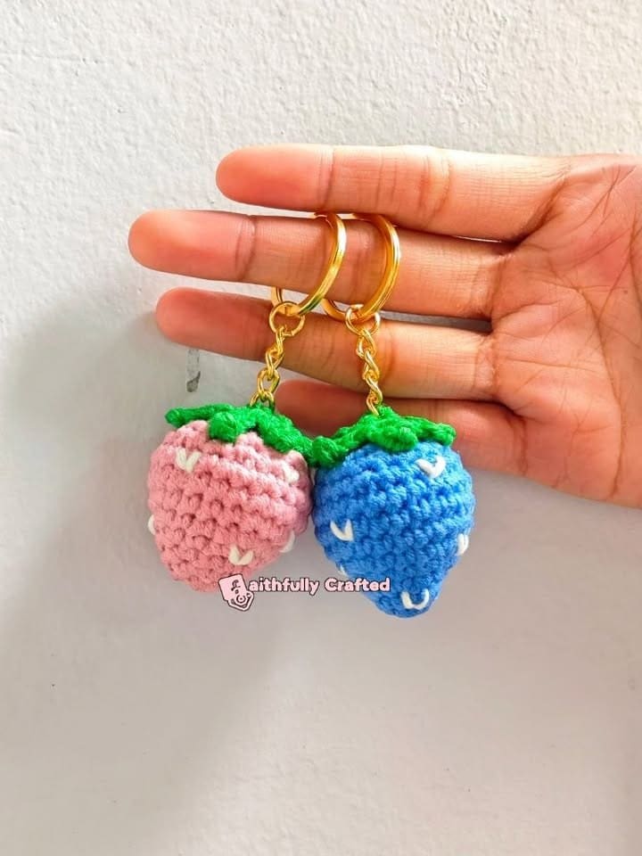Berry much in love with this keychain — handmade crochet keychains by Faith