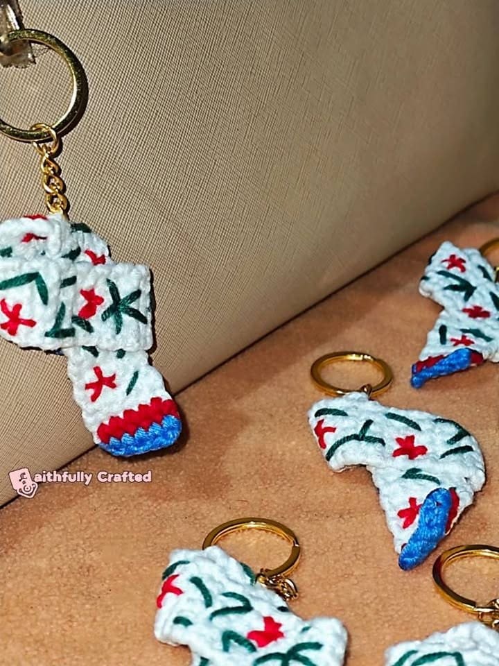 Carry a piece of the sky with you — handmade crochet keychains by Faith