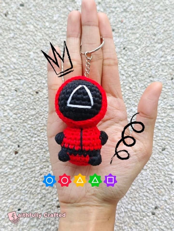 Triangle Guard — handmade crochet characters by Faith