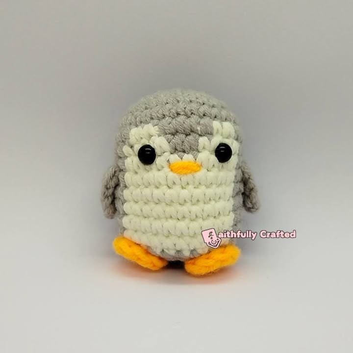 Just some dapper little guys waddling through — handmade crochet characters by Faith