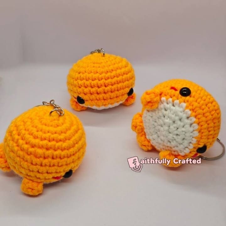 Swimming in sunshine! — handmade crochet keychains by Faith