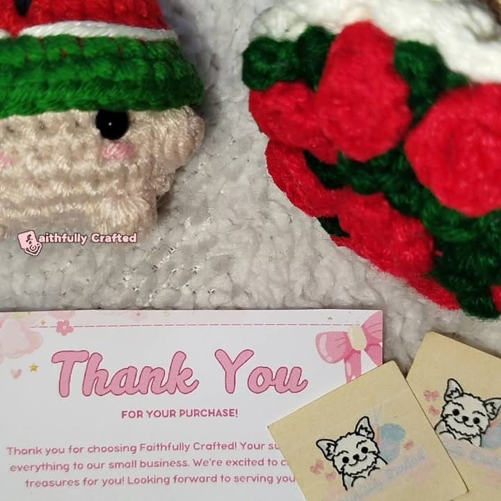 From juicy watermelon hats to a bouquet that never fades—this order has — handmade crochet flowers by Faith