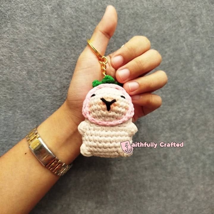 Pocket-sized capybara = instant happiness — handmade crochet characters by Faith