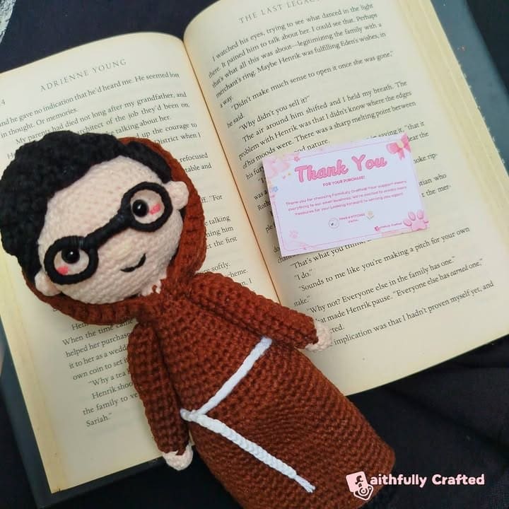 More photos of our customized priest doll! — handmade crochet personalised minis by Faith