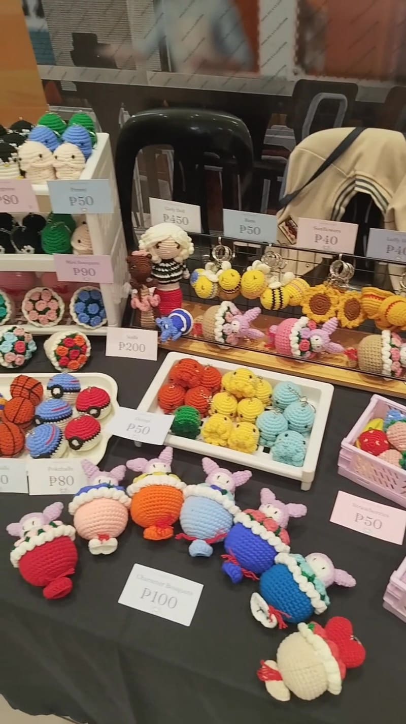 My setup during the Mother's Day Bazaar at Ayala Malls? — handmade crochet behind the scenes by Faith