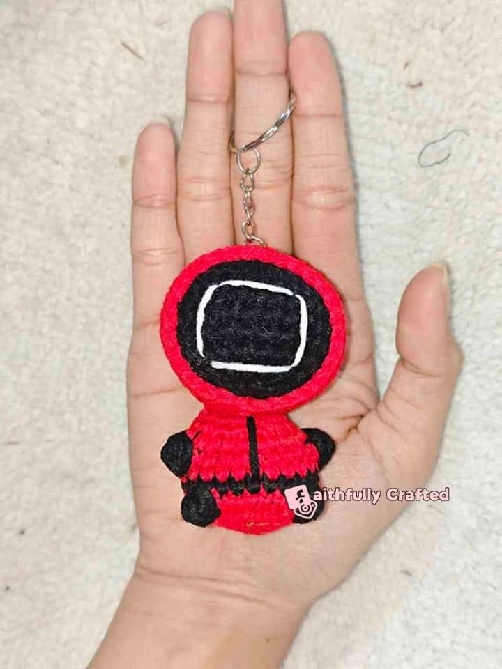 Square guards — command without mercy — handmade crochet characters by Faith