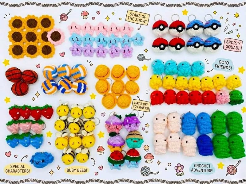FOR TAKE ALL 109 pcs! — handmade crochet stars by Faith
