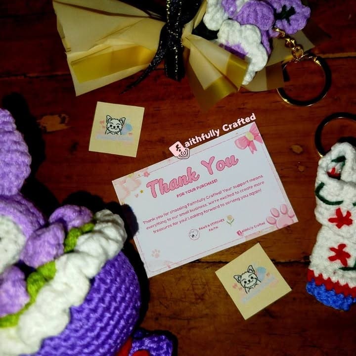 After a week of exams, we finally finished an order—more to come! — handmade crochet flowers by Faith
