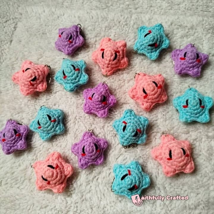 Be like the stars—shine even when no one is watching — handmade crochet stars by Faith