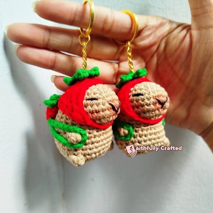 Capybara double the trouble — handmade crochet characters by Faith