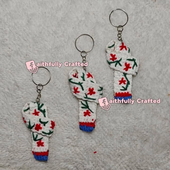 Feeling incredibly grateful for the trust and support as we complete — handmade crochet keychains by Faith