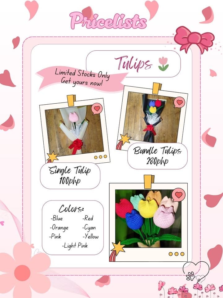Make this Valentine’s Day unforgettable with the elegance of tulips! — handmade crochet gifts by Faith