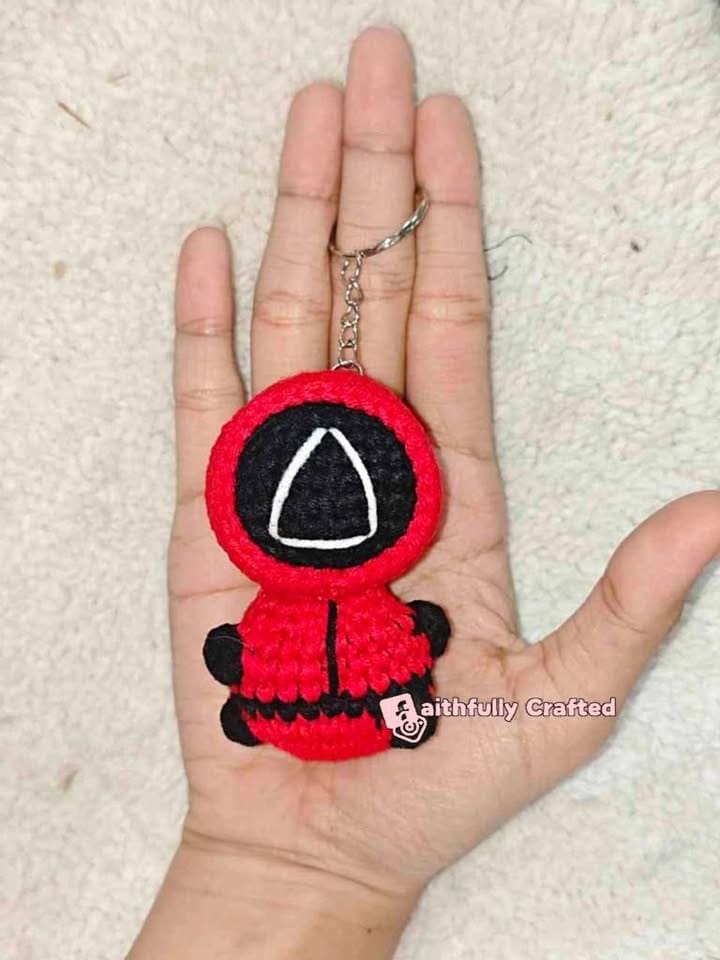 No questions, only commands — handmade crochet keychains by Faith