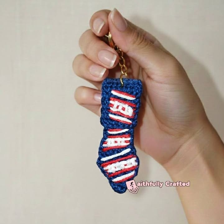 A little tie, a big style upgrade — handmade crochet keychains by Faith