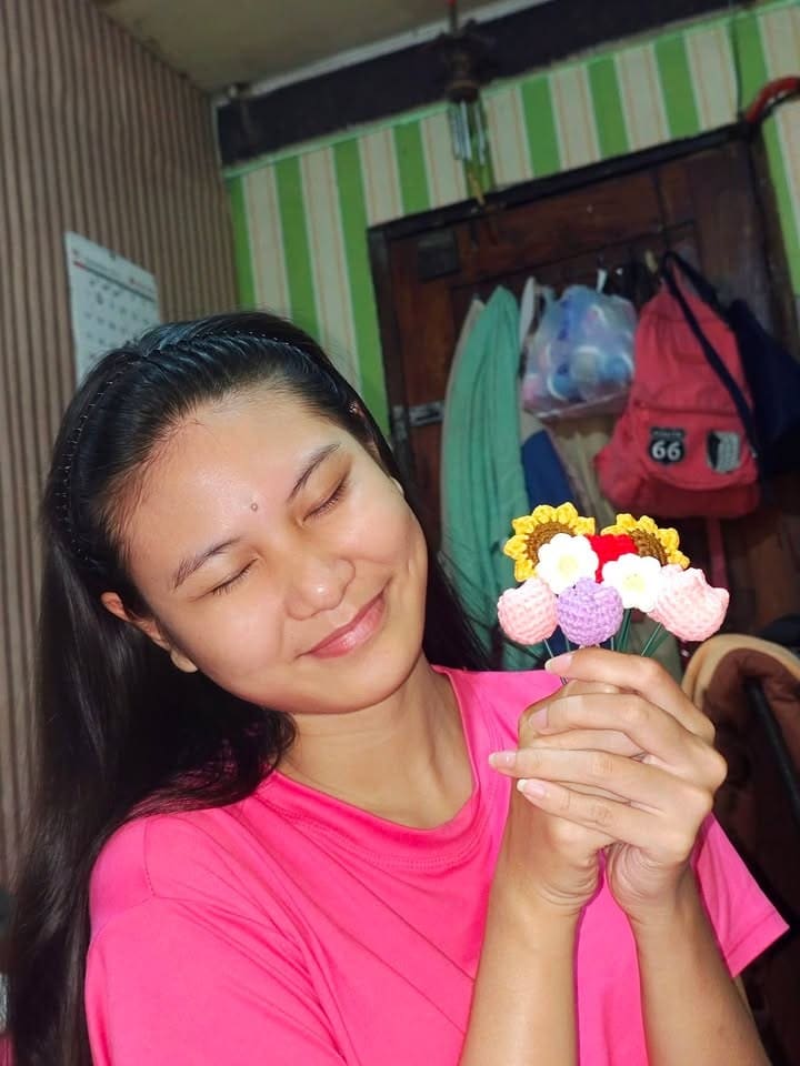 BUY ONE TAKE ONE Promo flower keychains in the making! — handmade crochet keychains by Faith