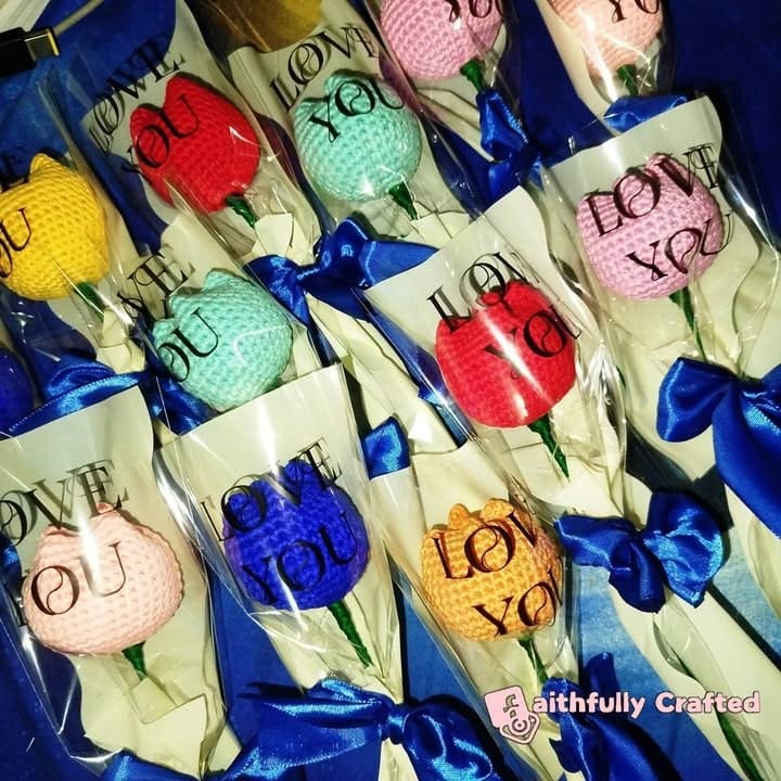 OCTOBER 6- In celebration of teachers' day last week, Faithfully — handmade crochet flowers by Faith